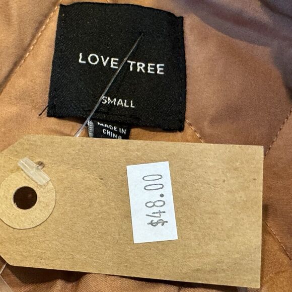 Love Tree Corduroy Jacket Womens Sz Small Sherpa Collar Pockets Button Front NWT - Picture 6 of 9